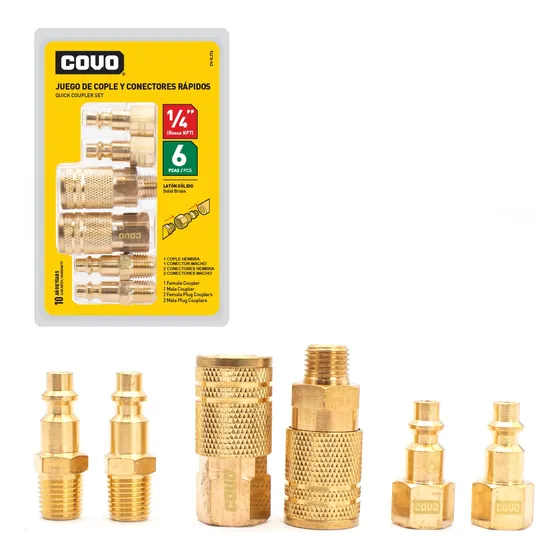 Juego De Acoples O Conectores Para Compresor 6 Piezas
