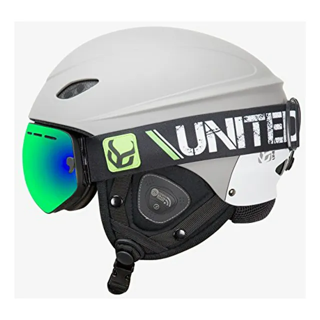 Casco Demon United Phantom Con Audio Y Gafas De Nieve Supra 