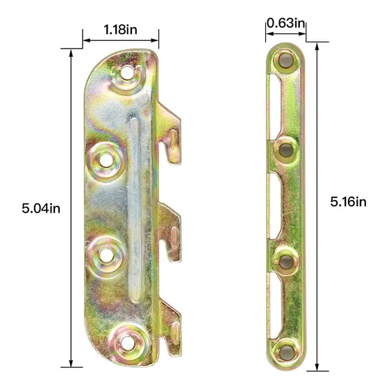4 Soporte Riel Cama Accesorio Para Marco Madera Cabecero 5.0