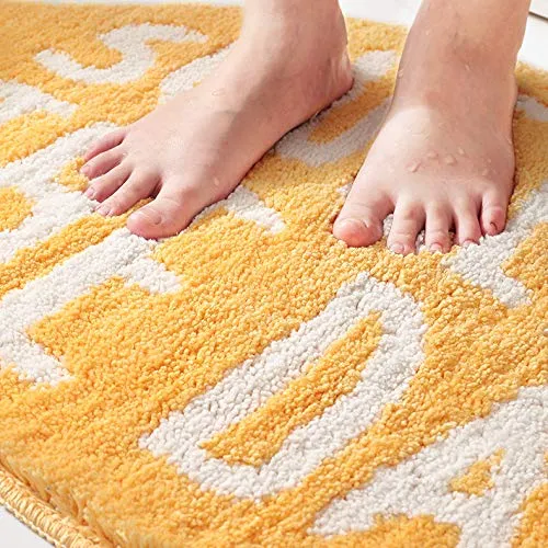Alfombra Baño Forma Limon Amarillo Suave Para Niño Diseño