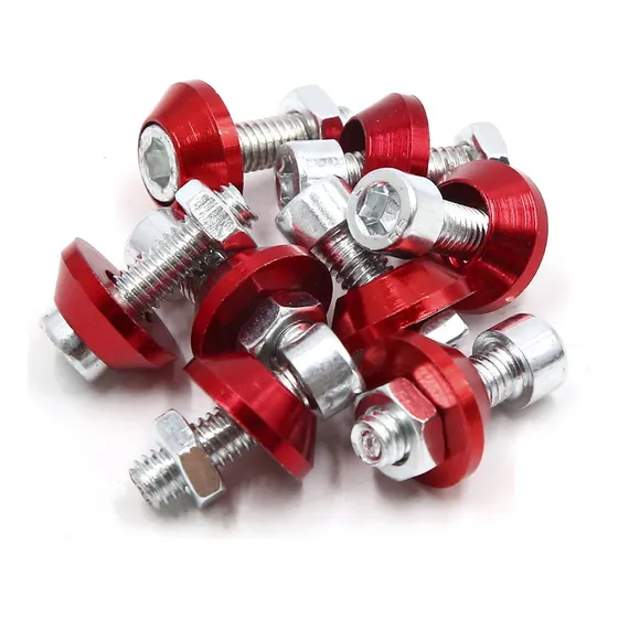 8pcs M6x1.0 Marco De Placa De Matrícula De Motocicleta...