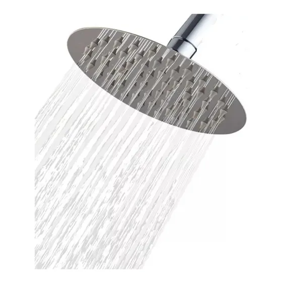 Ducha Redonda Para Baño Ultra Plana Acero Inoxidable Cromada