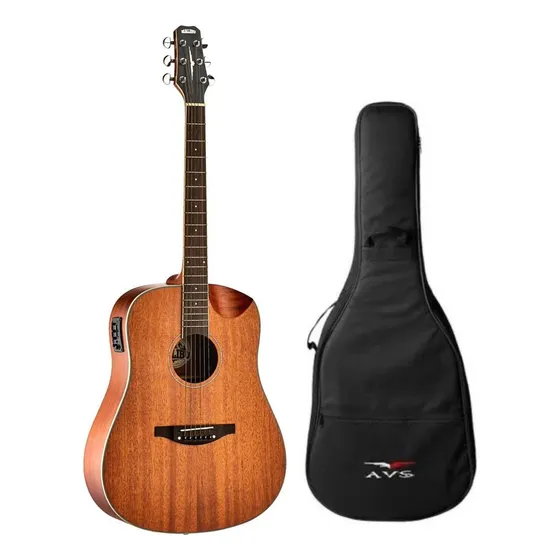 Violão Folk Malibu Venice  Plus Com Efeitos + Case Bag