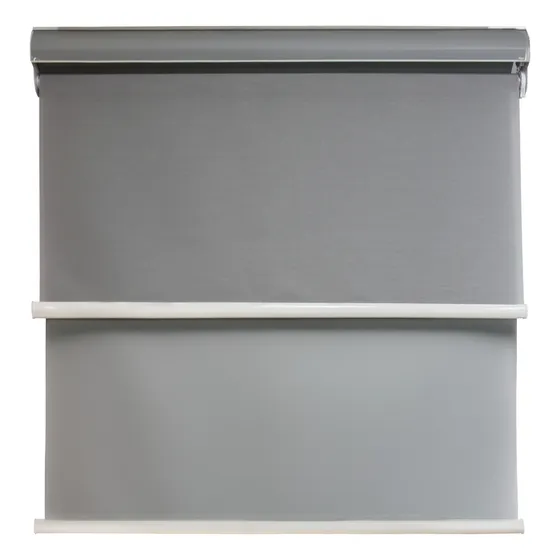 Cortina Roller Blackout 2 Paño 140x200 Doble Con Visillo