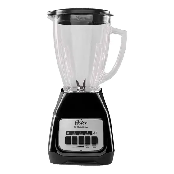 Licuadora Oster BLSTKAG-BPB 1.5 L negra con jarra de vidrio