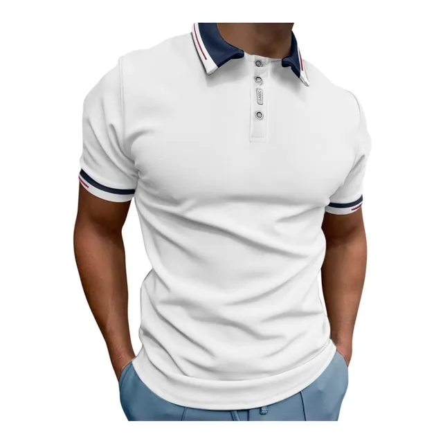Polo Manga Larga Para Hombre Pique Algodon Elastico Solido