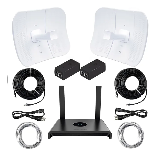 Kit Completo Punto A Punto 5km  Router Inalambrico  Ruijie