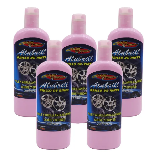 5 Abrillantador Pulidor De Rines Aluminio Cobre Bronce 250ml