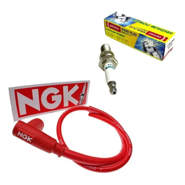 Bujia Iridium Denso Alto Rendimiento C7hsa + Cable Alta Ngk 
