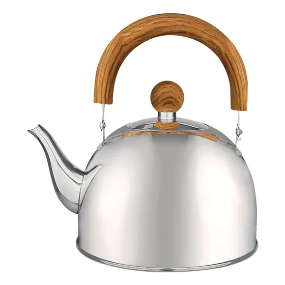 Hudson Pava Acero Inoxidable 1,5lts Pico Matero Mango Madera Normal Color Marrón