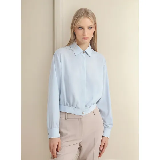 Blusa Crop, Celeste Liola