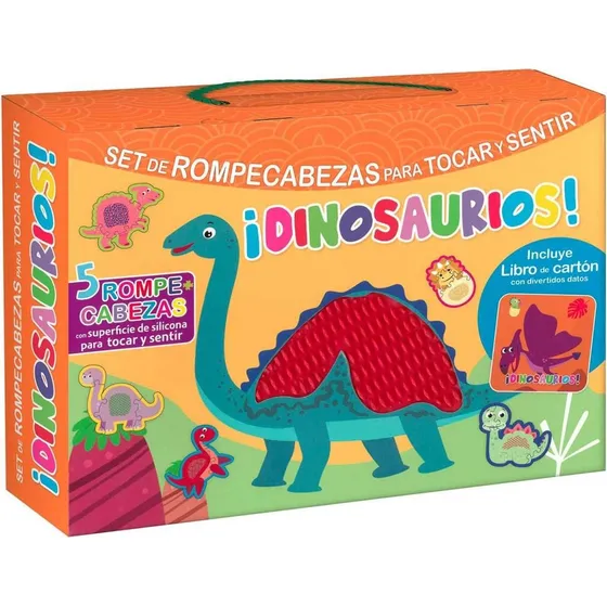 Set De Rompecabezas Para Tocar Y Sentir- Dinosaurios