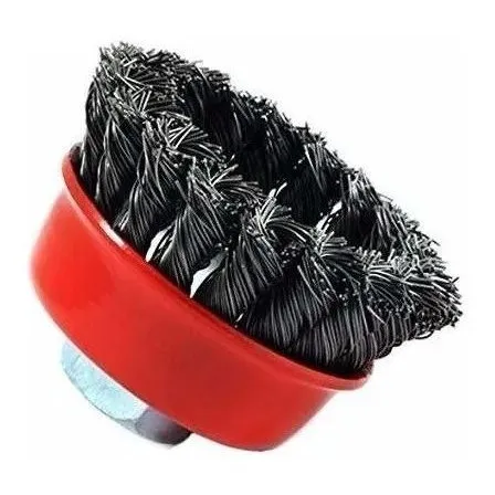 Cepillo Copa Esmeril Alambre Entorchado Trenzado 4 X 14mm