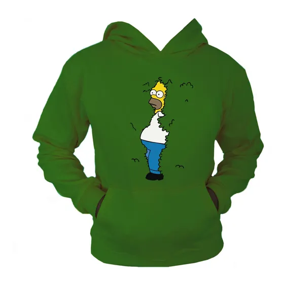 Sudadera Estampada Homero Simpson Saliendo De Arbusto Meme