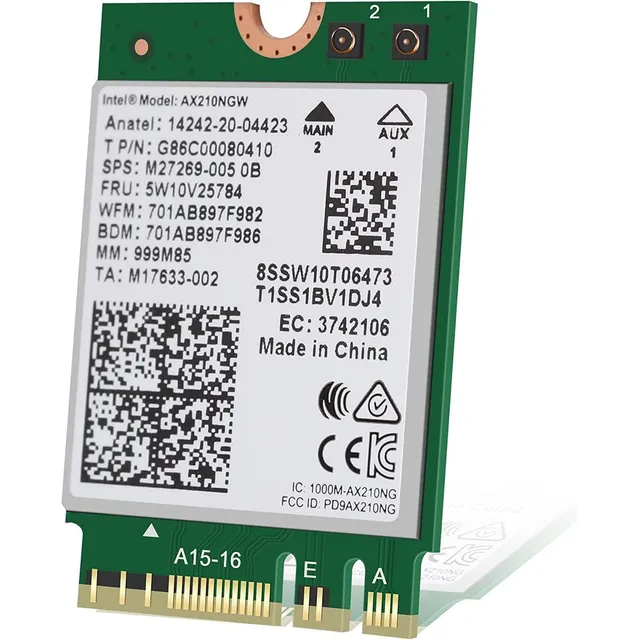 Tarjeta Inalámbrica Ax210ngw Wifi 6e M.2 Ngff Laptop Pc