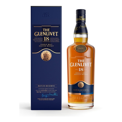 Whisky The Glenlivet 18 Años Escocés Single Malt X 700 Ml