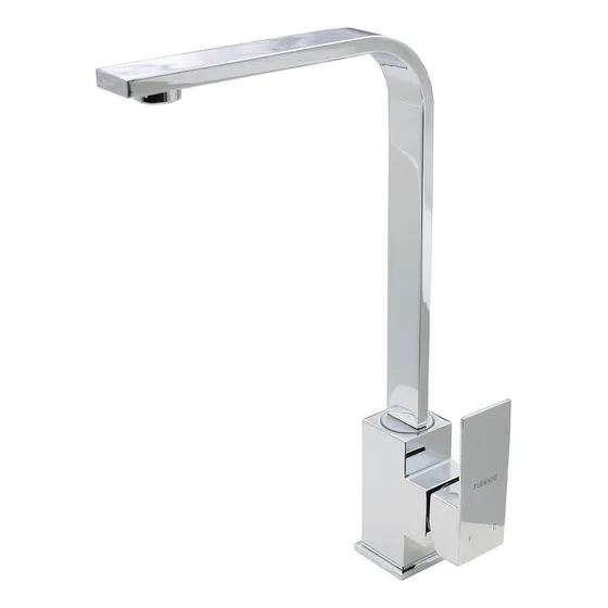 Mezcladora Monomando Fregadero Cocina Cromado Acero Inox 304 Acabado Brillante Color Plateado