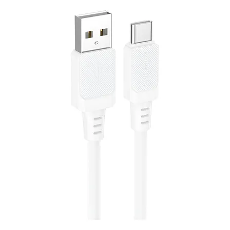 Cable Usb A Tipo C Borofone Bx115 3a 1 Metro Blanco