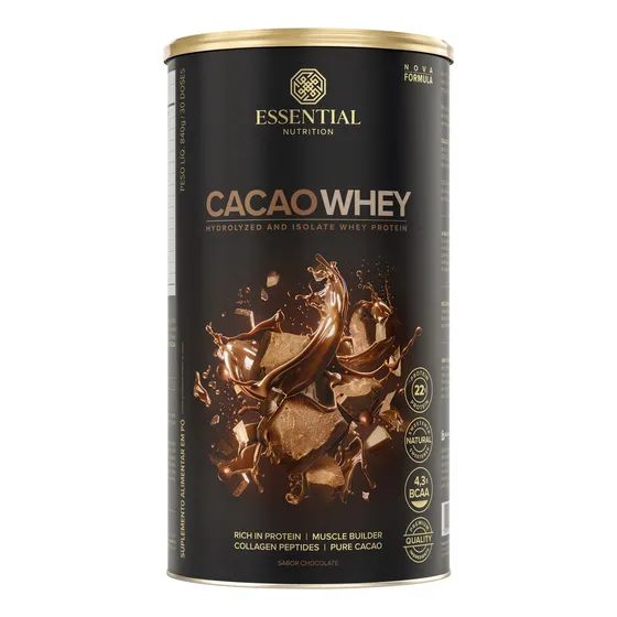 Cacao Whey Protein Essential Nutrition 840g Chocolate