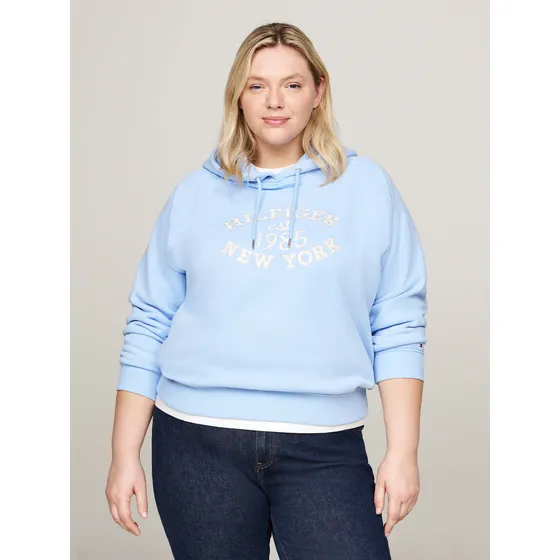 Sudadera Azul Curve Con Capucha Y Logo Mujer Tommy Hilfiger