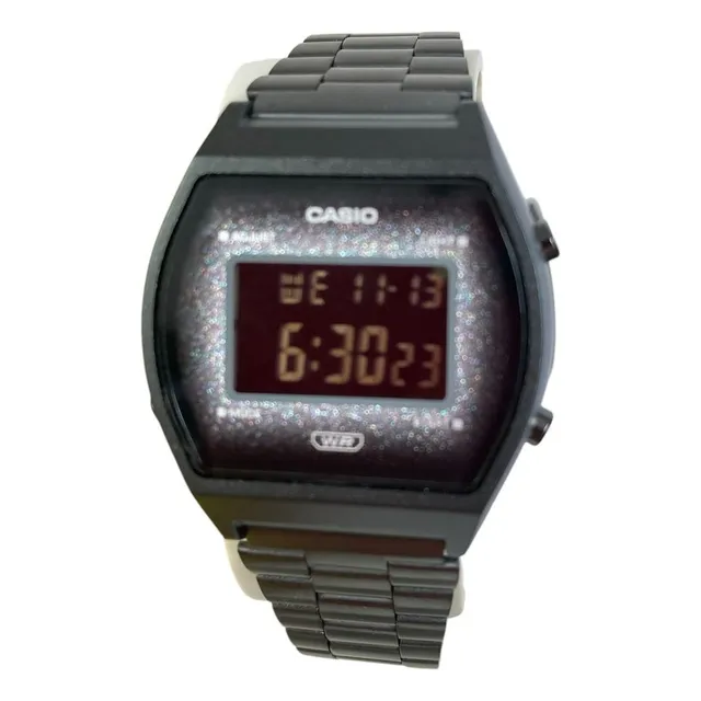 Reloj Casio Original Digital Vintage Negro Con Escarcha Dama