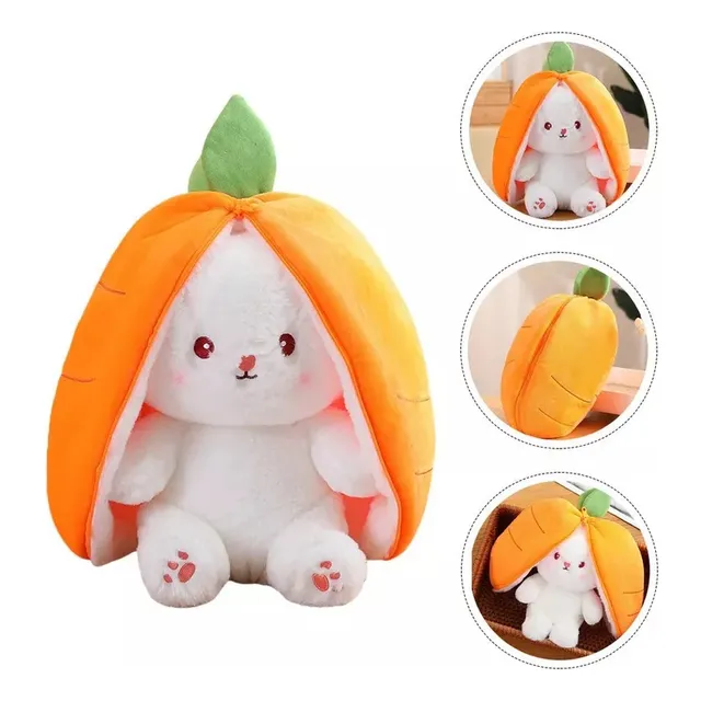 Peluche De Conejo Kawaii Fresa 25cm Reversible Para Regalo