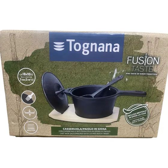 Olla Caldero Italiana  100% Hierro Fundido Con Cucharon