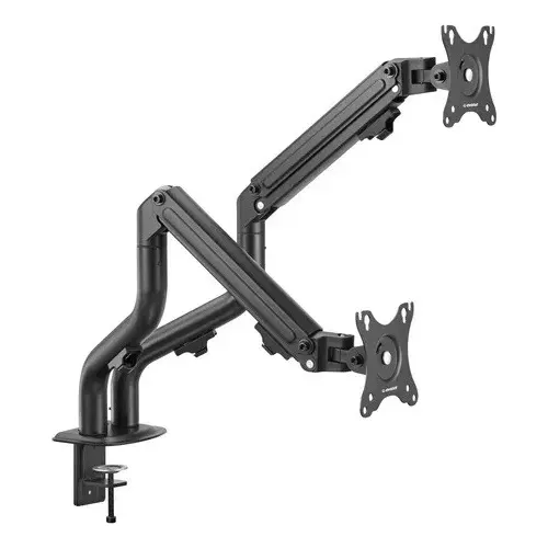 Suporte Evolut Articulado Duplo Braço Pistão Para 2 Monitores 17 A 32 100x100 Esg-20 Cor Preto