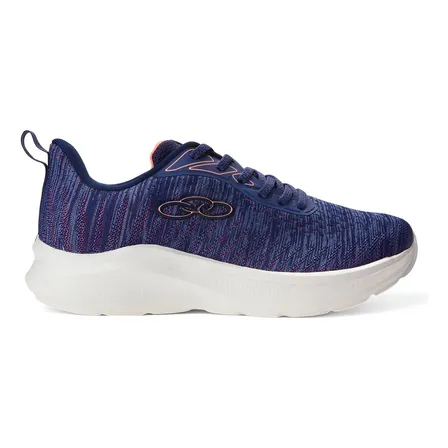 Tênis Casual Feminino Nyx Olympikus Azul/rosa/branco Texturizado 37 Br