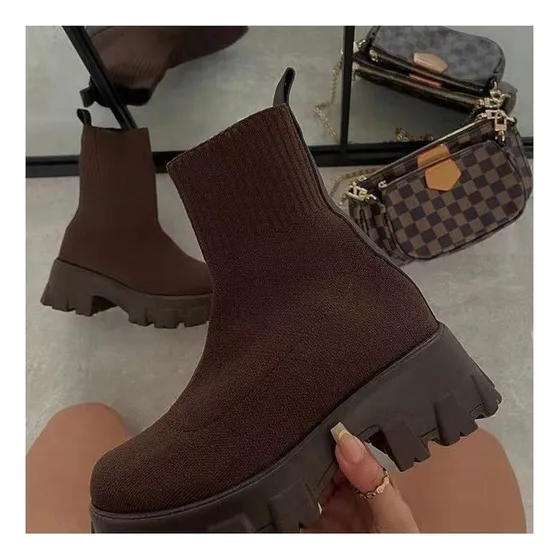 Botas Martin De Mujer Tallas Grandes Zapatos De Tubo Medio