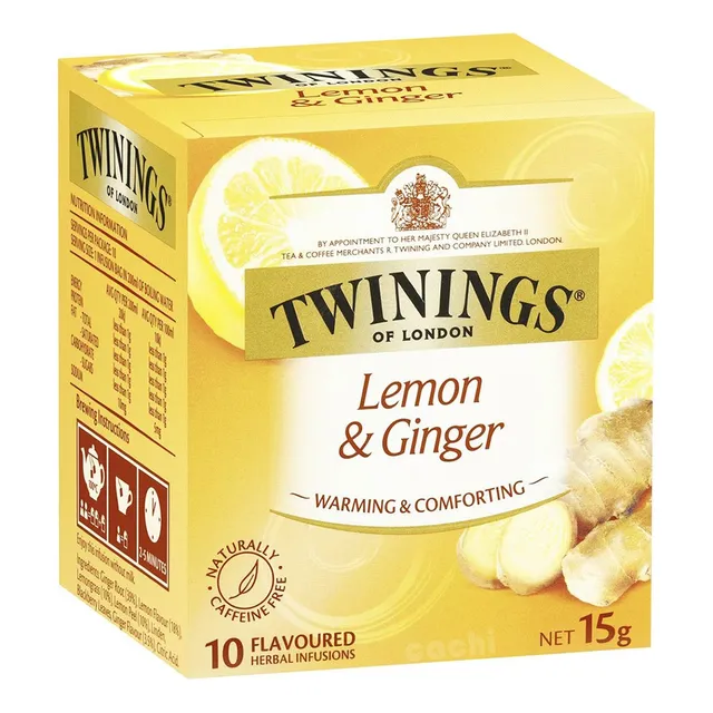Te Twinings Limón Y Jengibre Caja X 10 Saquitos De 1,5 Gr
