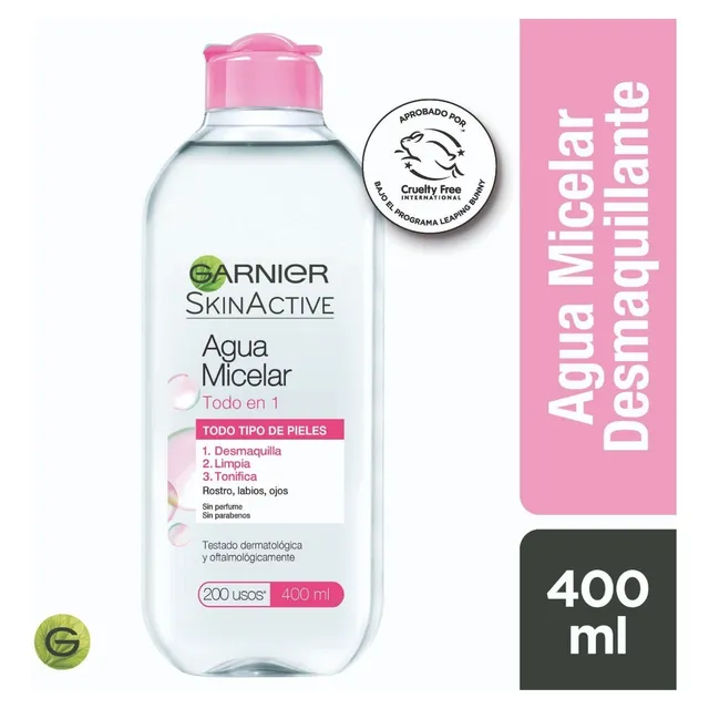 Agua Micelar Todo En 1 Garnier Skin Active Todo tipo de piel