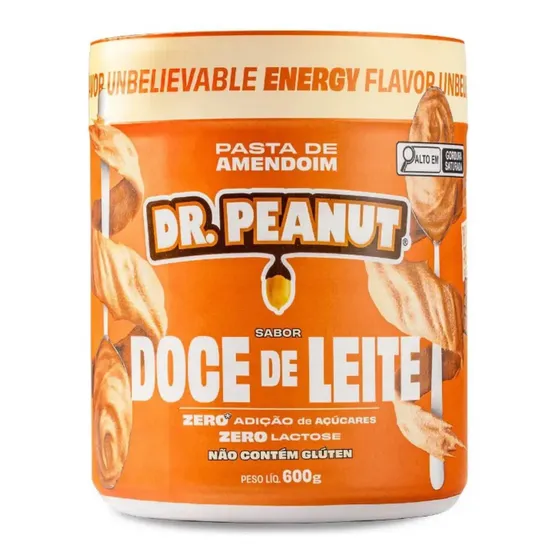 Suplemento em pasta Dr. Peanut Sódio Pasta de amendoim sabor Doce de leite x 600g