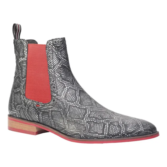 Botín Chelsea Mantra Snake Black Para Hombre Carlos Santana