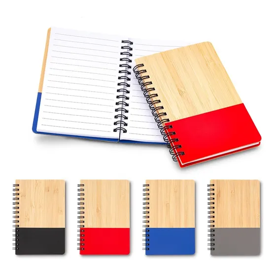 Mini Libreta Bamboo Eco 60 Hojas Rayadas Anillada Agenda