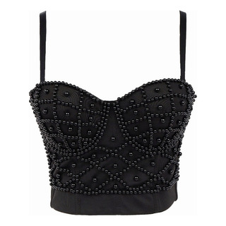 - Bustier Corset Bralette Push Up Crop Top Sexy Perlas - Bustier Corset Bralette Push Up Crop Top Sexy Perlas