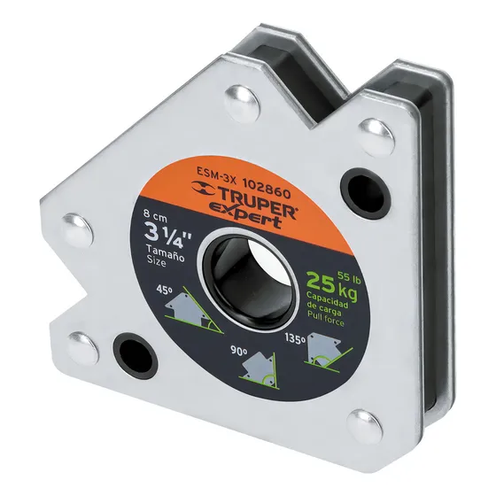 Escuadra Magnética Para Soldar 3'' Carga 25 Kg Truper ESM-3X