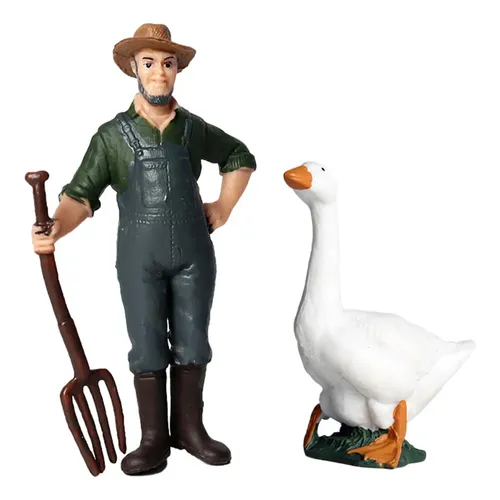 Set De 12 Figuras Mini Granja Con Accesorios | Granjeros Y Herramientas De Plástico | Decoración De Micro Paisaje Y Juguetes Educativos