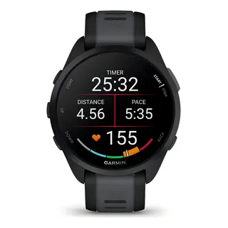 Gps Garmin Forerunner 165 Music Preto E Cinza 010-02863-30 Pulseira Cinza-escuro Desenho Da Pulseira Silicone
