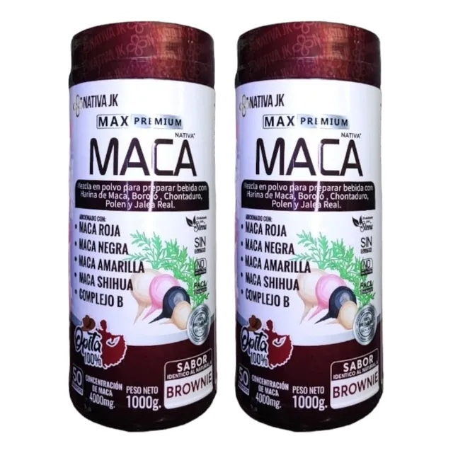2 Maca Roja Y Negra 2000 Gramos - Kg a $65
