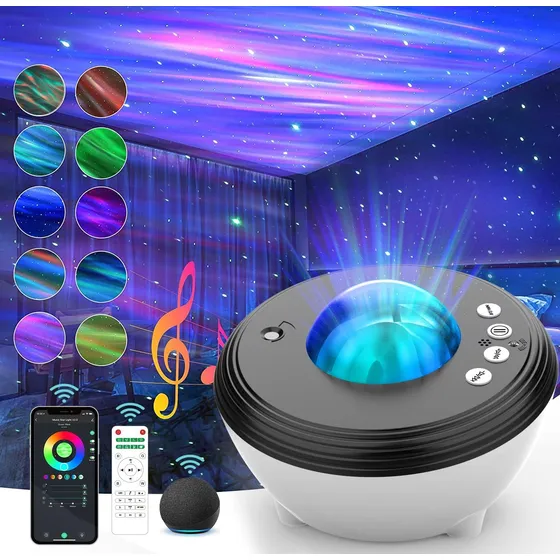 Proyector De Galaxias Y Estrellas: Bluetooth Luz De Noche