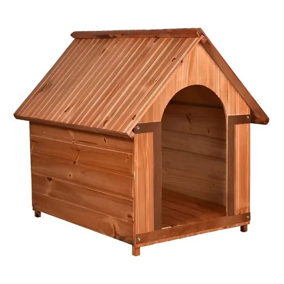 Casinha de Cachorro Grande de Madeira para Exterior e Interior
