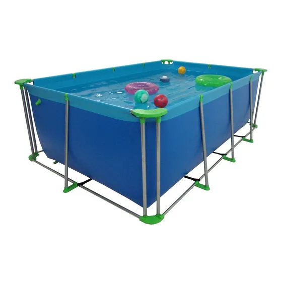 Pileta De Lona 4,00 X 2,00 X 1,00 - Fabrica 6 Años Color Azul Celeste Bicolor