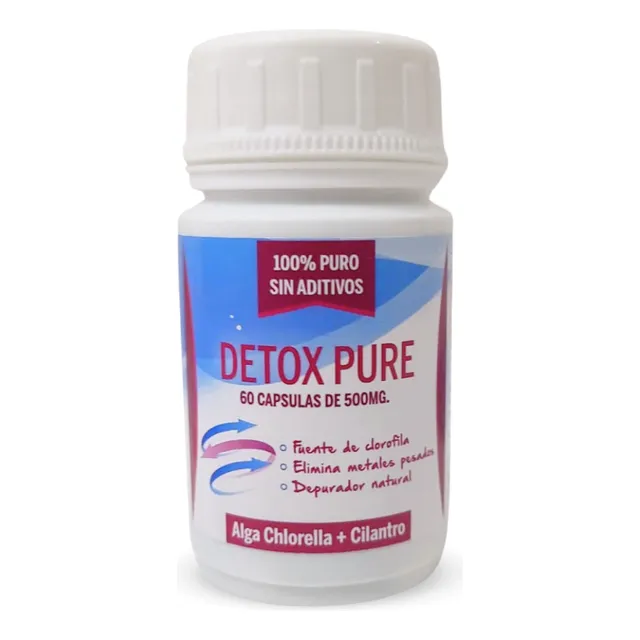 Detox Pure Capsulas 500mg. Chlorella + Cilantro