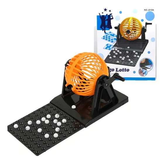 Juego De Mesa Bingo Lotto Bolillero + 90numeros + 12cartones