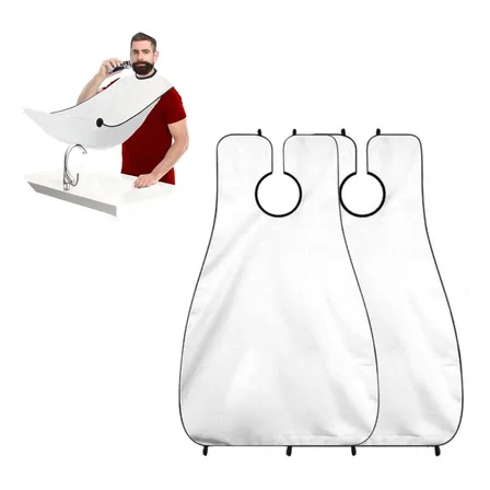 Pack 2 Capa De Barbería Delantal Barba Cabello Con Ventosas