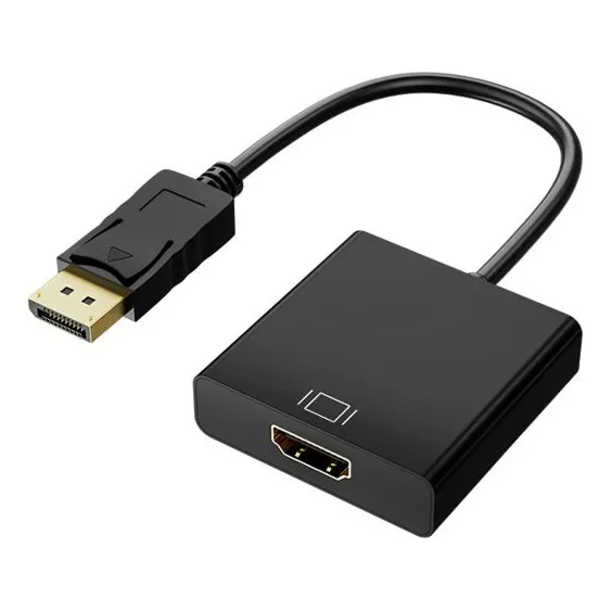 Cable Adaptador Display Port Macho A Hdmi Hembra Color Negro