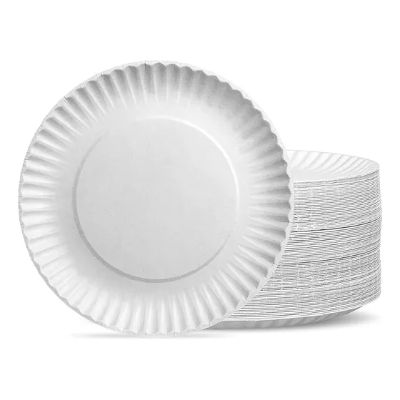 Plato Carton N° 2 100 Unidades / Plato Desechable 18cm