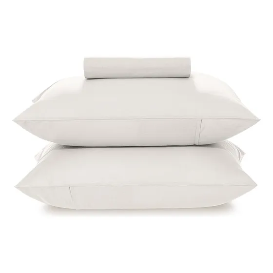 Jogo De Cama Queen 3 peças 160 Fios 100% Algodão Branco Karsten