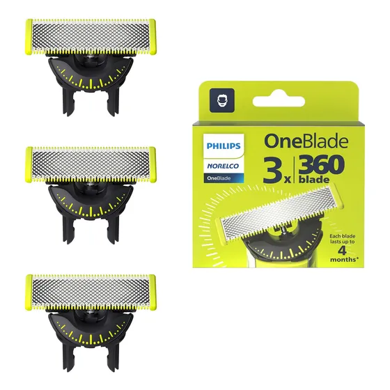 Cuchilla De Repuesto Philips Norelco Oneblade 360, Pack De 3